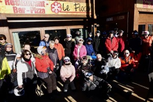 En janvier 2024, départ du rallye de l’ACCB sur la terrasse du Flocon